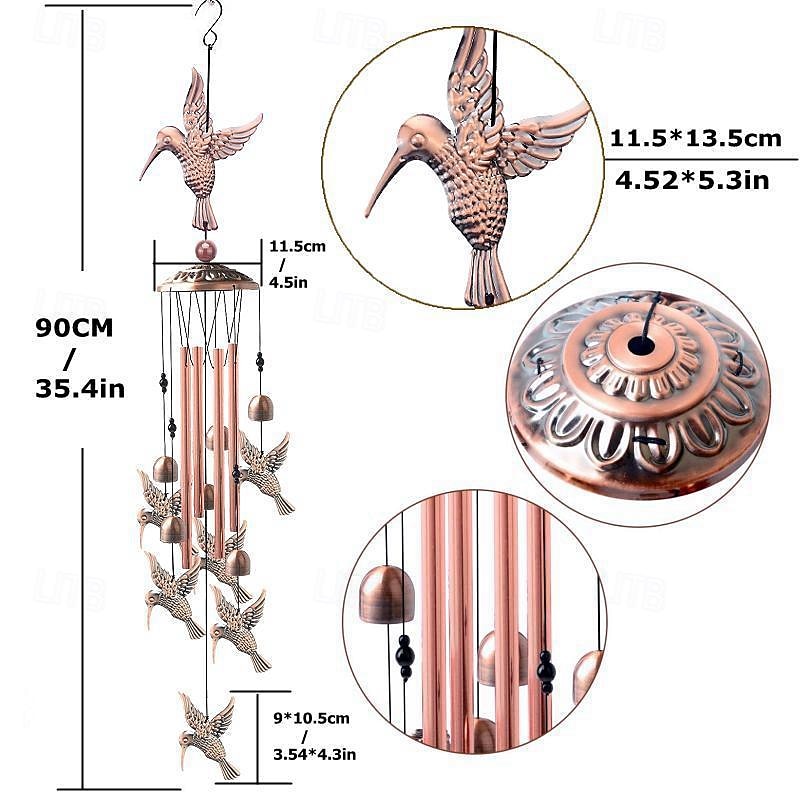 Pure Hand-Made Copper Wind Chimes,Animals Wind Chimes for Outside Clearance Copper Windchimes Outdoors Patio Decor House Warming Gifts Outdoor Wind Chimes Garden Decor for Outside Porch Yard Decoratio 2025 - $27.99 –P8