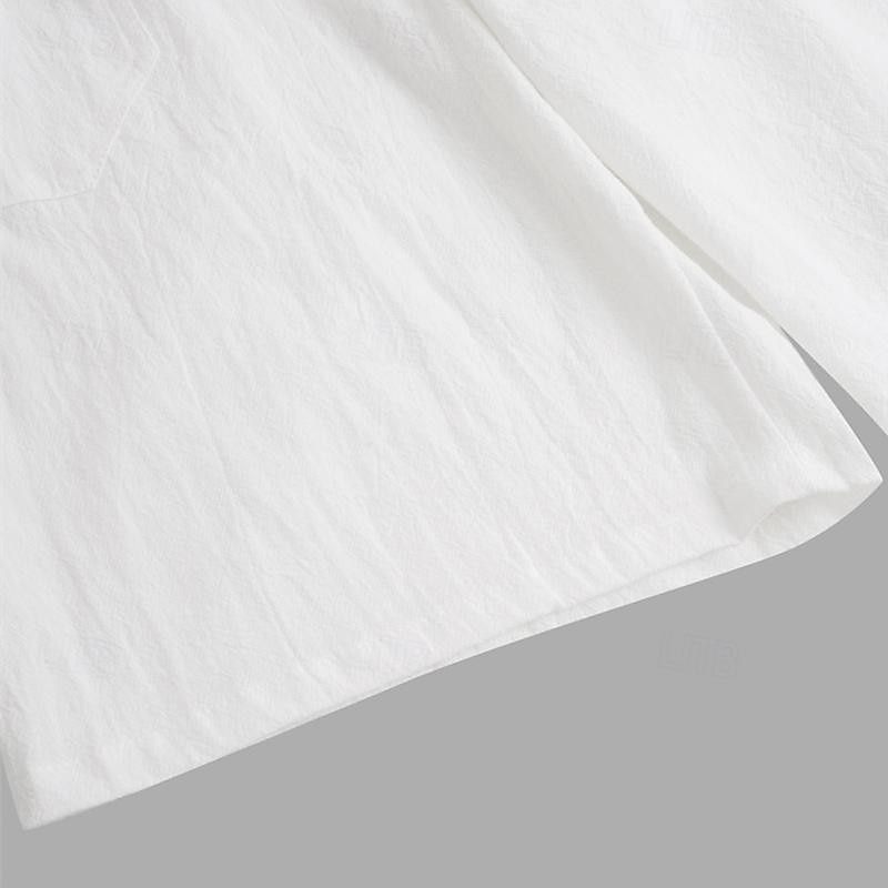 Homens Calção Shorts de linho Shorts de verão Bermudas Bolsos Com Cordão Tecido Conforto Respirável Comprimento do joelho Diário Praia Roupa de rua Casual / esportivo Preto Branco Micro-Elástica de 2025 por $17.99 –P6