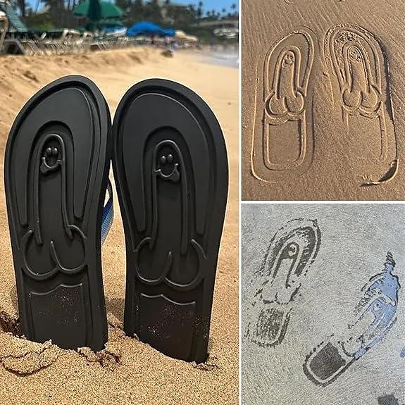 כפכפים דיקפלופ, כפכפים נסתרים מצחיקים, פרודיה יצירתית קיץ חוף נוחות סנדלי כפכפים ללא החלקה 2025 - $17.99 –P7