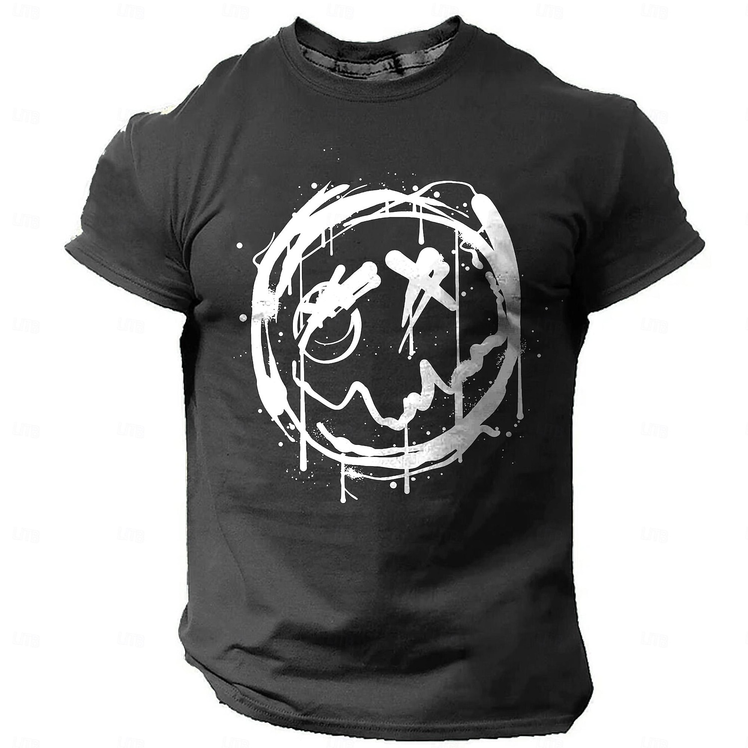 Herr Grafisk Rolig Le ansikte T-shirt Kortärmad T-shirt 3D-tryck Rund hals Skjorta Mode Designer Dagligen Svart Grön Kaki Vår & sommar Kläder S M L XL XXL XXXL 2025 - $15.99 –P5