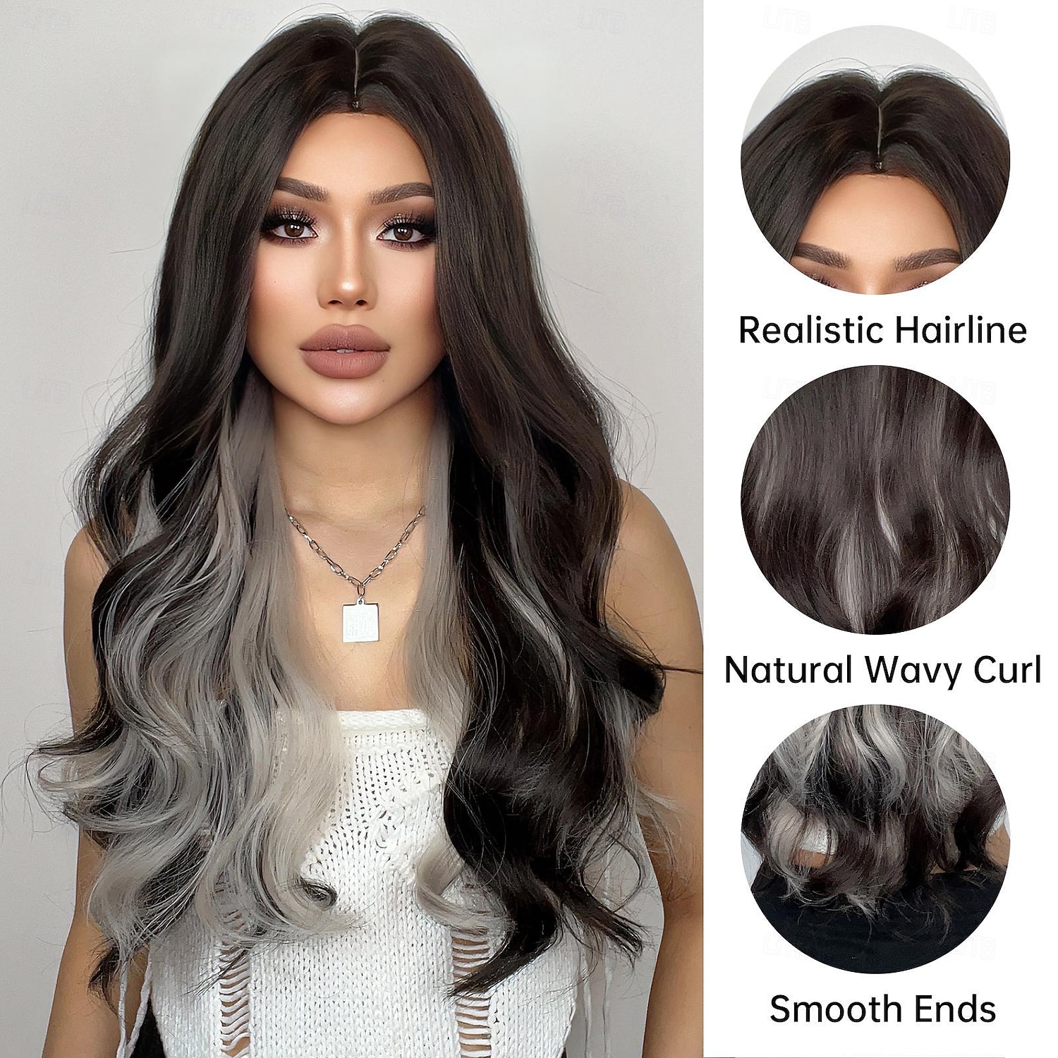 Synthetische pruiken Uniformen carrière Kostuums Prinses Gekruld Golvend Middelste stuk Gelaagd kapsel Machinegemaakt Pruik 66.0 cm Donker Bruin Synthetisch haar Dames Cosplay Feest Modieus 2025 - $22.99 –P5