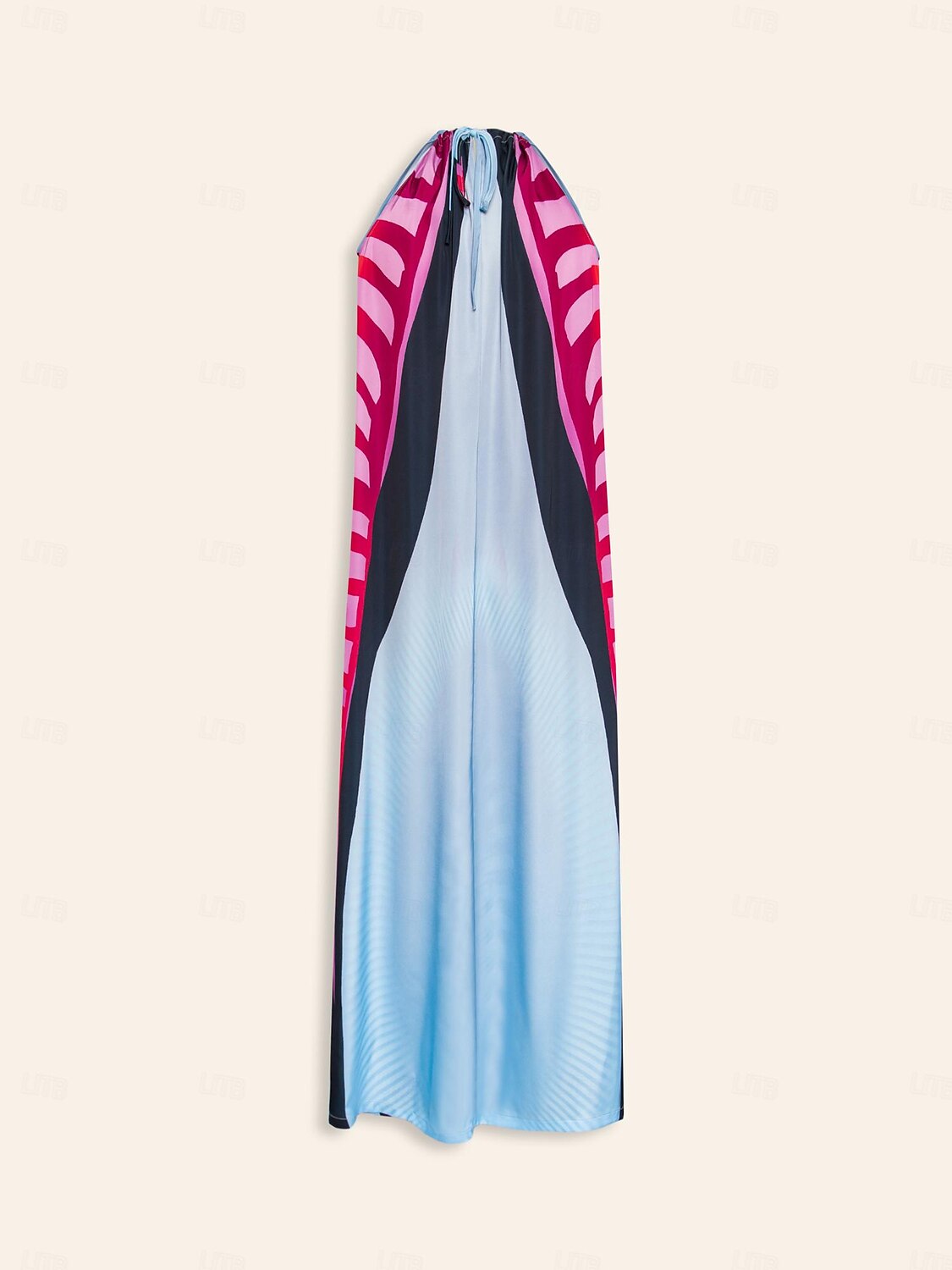 Per donna Abito con Collo Allacciato Maxi in Raso Abito maxi Arcobaleno Senza Maniche Colore a Contrasto Blocco di colore Estate All'americana Vacanza XS S M del 2025 a $103.99 –P9