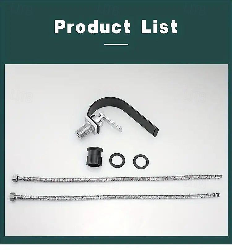 Bathroom Sink Faucet - Waterfall Electroplated Centerset Single Handle One HoleBath Taps 2025 - $145.99 –P5