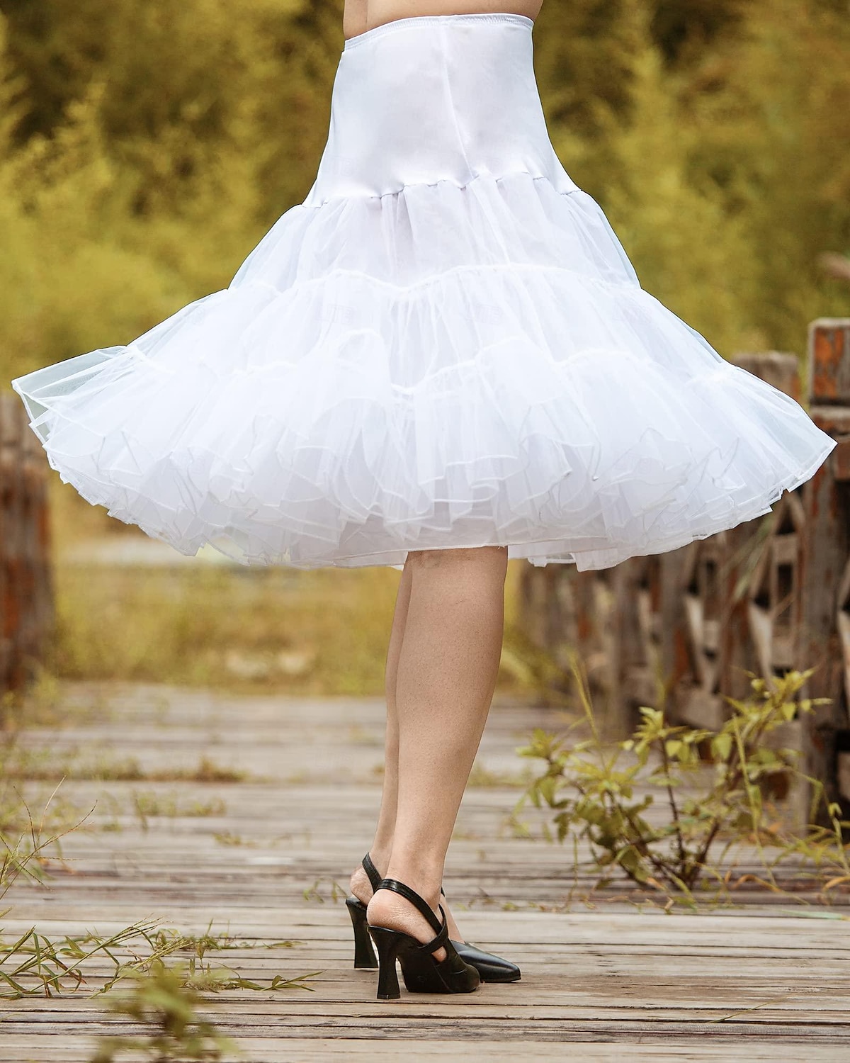 Princess Lolita 1950s Knee Length Petticoat Hoop Skirt Tutu Under Skirt Solid Colored Women's Bachelorette Party Petticoat 2025 - $20.99 –P16