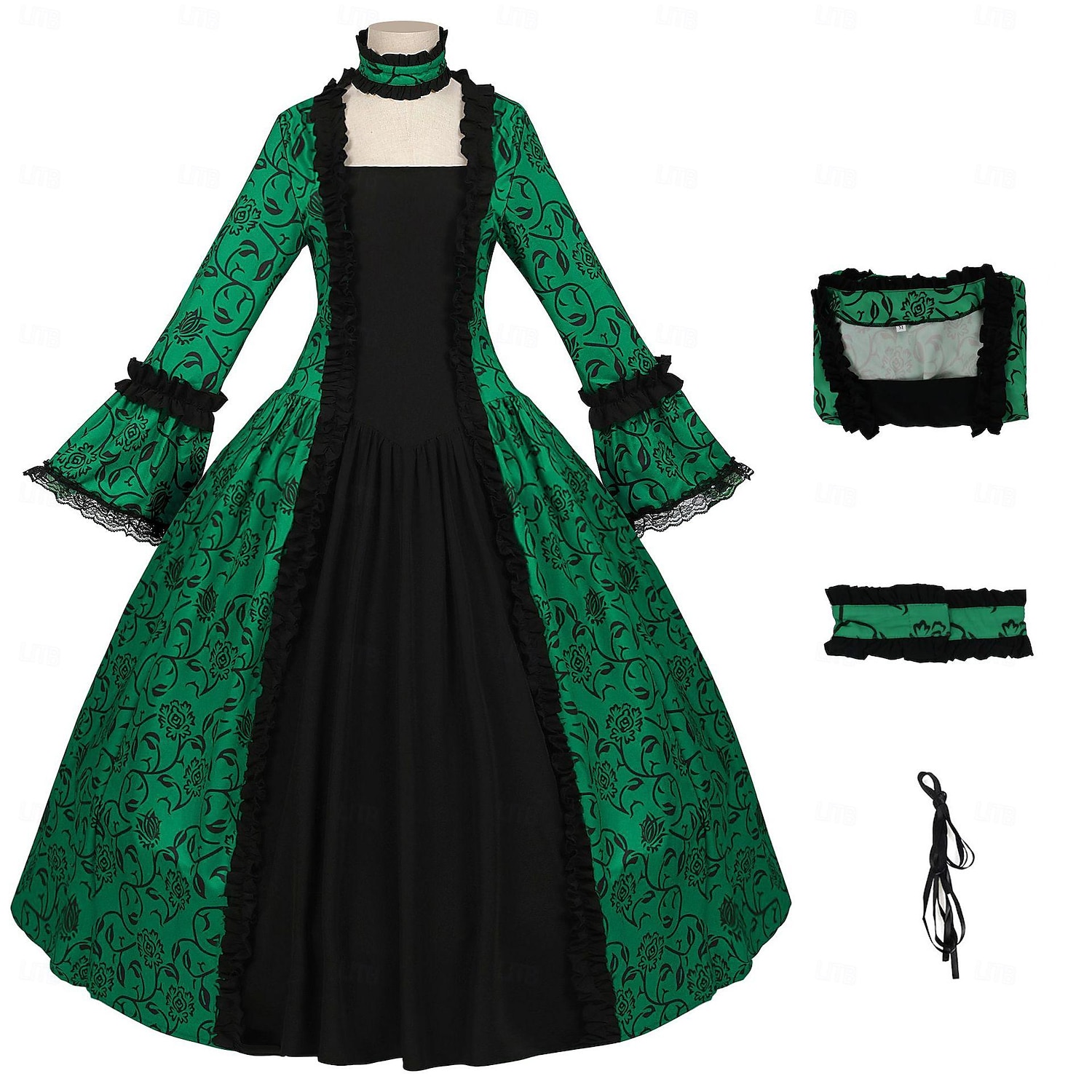 Rococo 18th Century Cocktail Dress Dress Cosplay Costume Lady Geometric Ball Gown Fancy Dress Women's Royal Halloween Carnival Masquerade Party / Evening Prom Carnival of Venice Adults' Dress All 2025 - $50.99 –P9