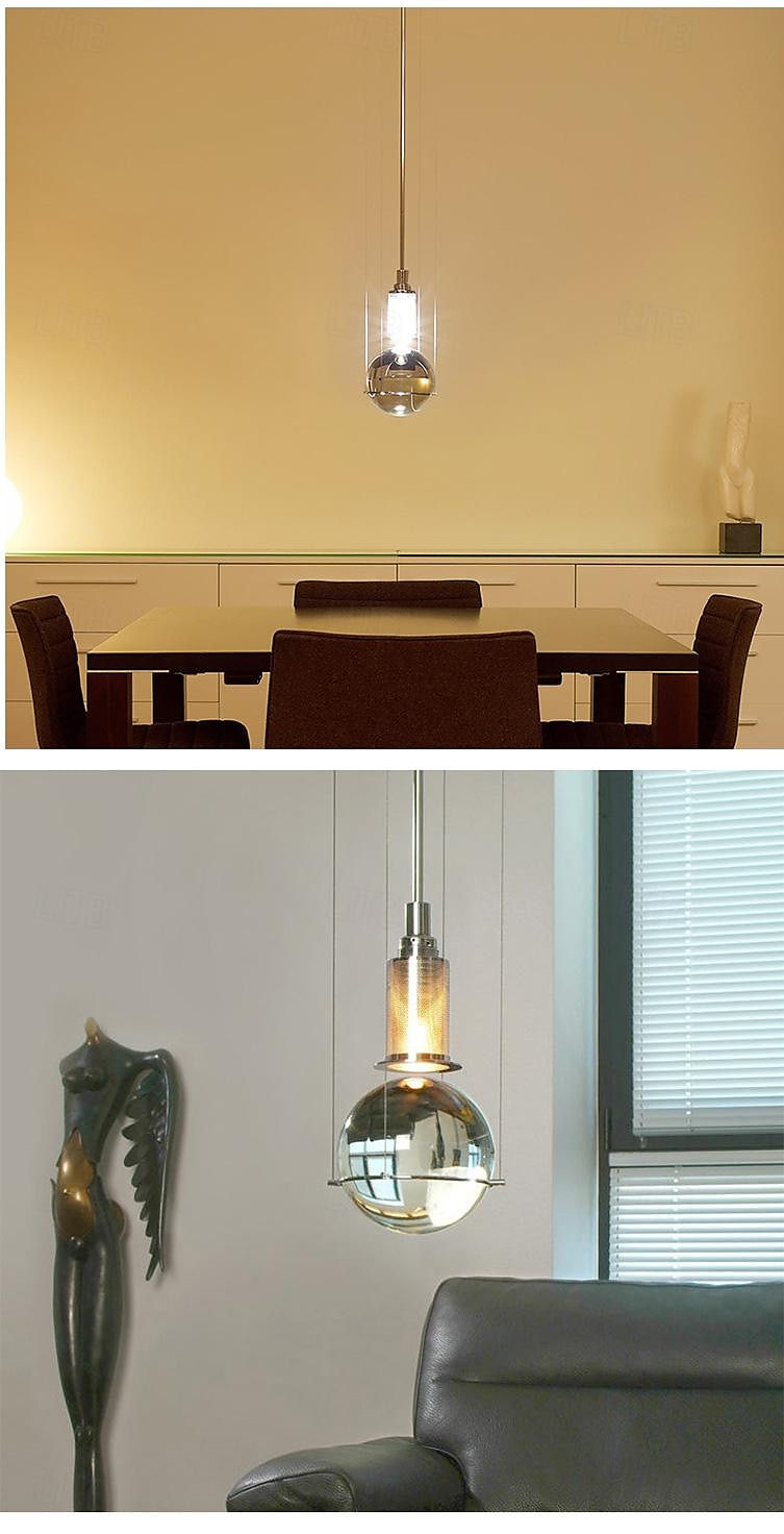 LED Pendant Light Glass Ball 1-Light 15 cm Suspension Luminaire Modern Minimalist Creative Personality Meteor Shower Pendant Lamp Bedroom Dining Room 110-240V 2025 - $279.99 –P7