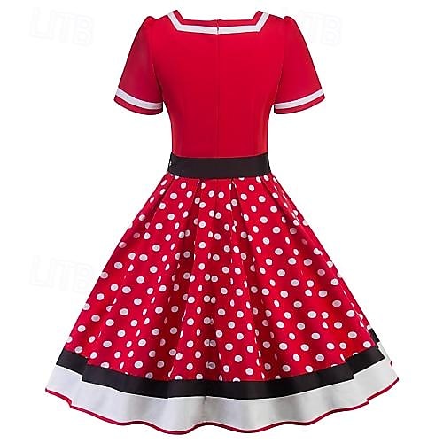 Vintage inspirované oblečení z 50. let Grease kloboukové šaty dámské kostýmy Vintage cosplay na rande večerní festival hedvábný šátek 2026 - $76.99 –P14