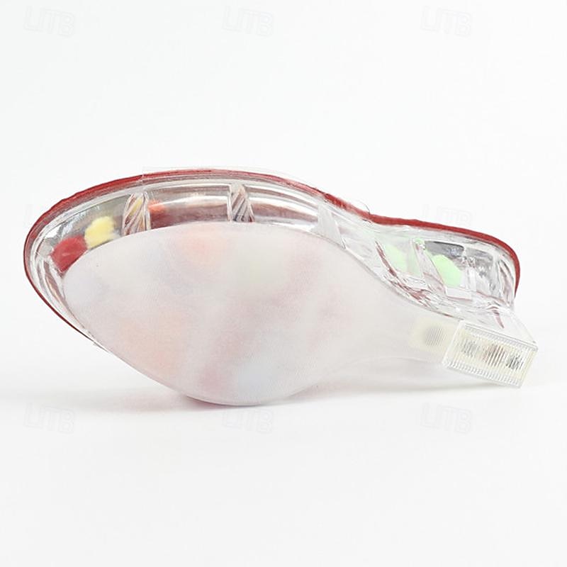 Women's Transparent Wedge Sandals – Clear High Heel Mules with Colorful Pom-Poms, Open-Toe Slip-On for Party & Summer Fashion 2026 - $54.99 –P16