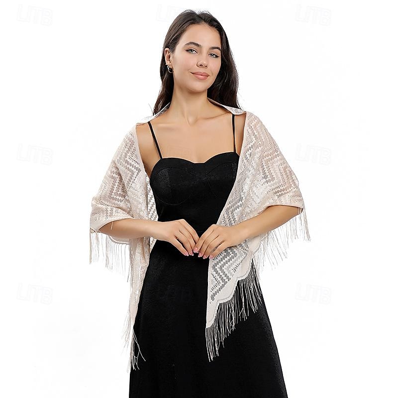 Sjale Sjal til kvinner Elegant Brude Ermeløs Polyester Bryllup Wrap Med Ren Farge Til Fest Vår sommer 2025 - $16.49 –P3