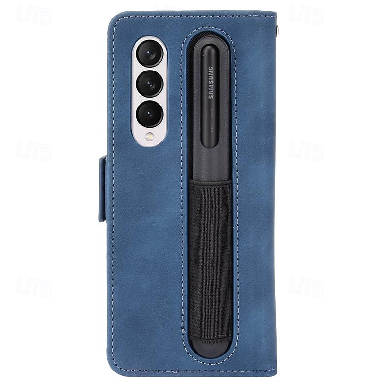 Phone Case For Samsung Galaxy Z Fold 5 Z Fold 4 Z Fold 3 Wallet Case Kickstand with Pen Slot Holder Card Slot Retro TPU PU Leather 2025 - $16.99 –P11