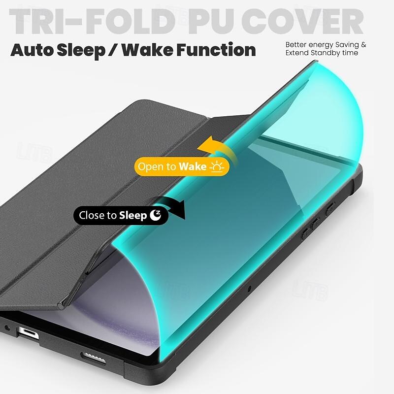 Tablet Case Cover For Samsung Galaxy Tab A9 8.7" A9 Plus 11" Portable Pencil Holder Trifold Stand TPU PU Leather 2025 - $23.99 –P4