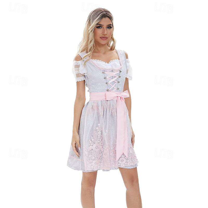 Oktoberfest Jurken Dirndl Dirndl-blouse Beiers hulp in de huishouding Duits München Weiden Doek in traditionele stijl Blouse 2025 - $63.99 –P11