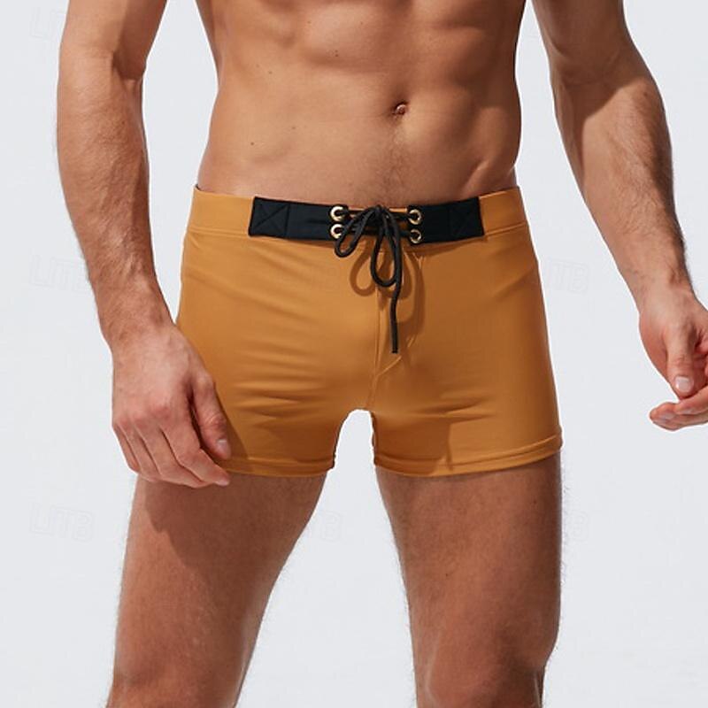 Homens Bermuda de Surf Shorts de Natação Calção Justo de Natação Patchwork Com Cordão Cintura elástica Bloco de cor Conforto Secagem Rápida Curto Feriado Praia Final de semana Moda Casual Branco de 2025 por $17.99 –P13