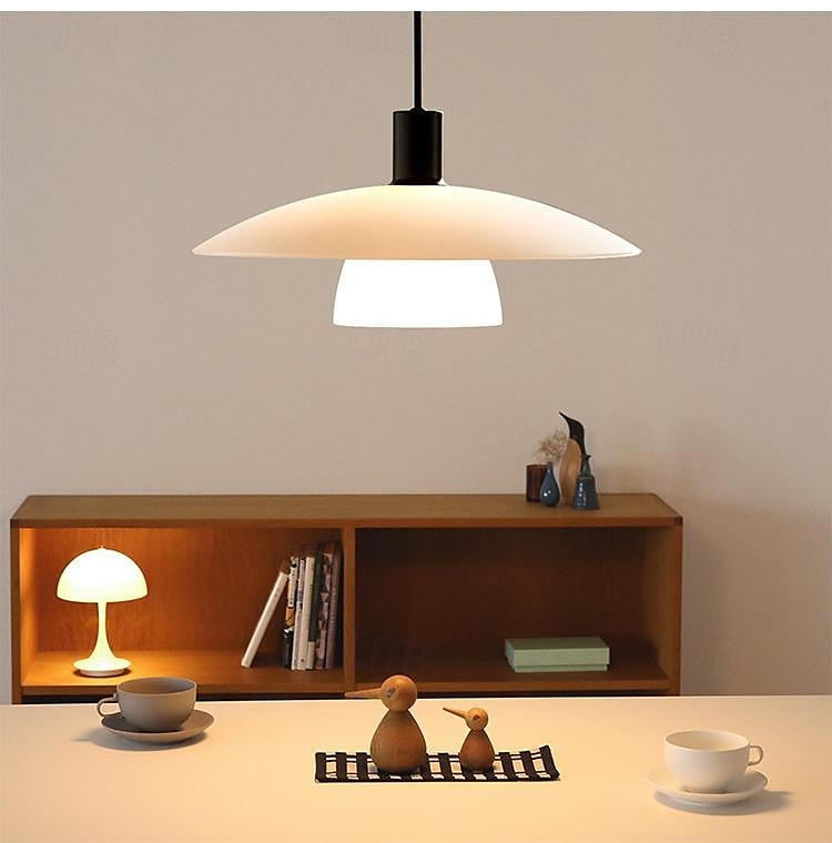 luminária pendente led 1 luz 30/40 cm formato de vidro transparente com design elegante acabamentos pintados estilo nórdico moderno 110-240v de 2025 por $185.99 –P2