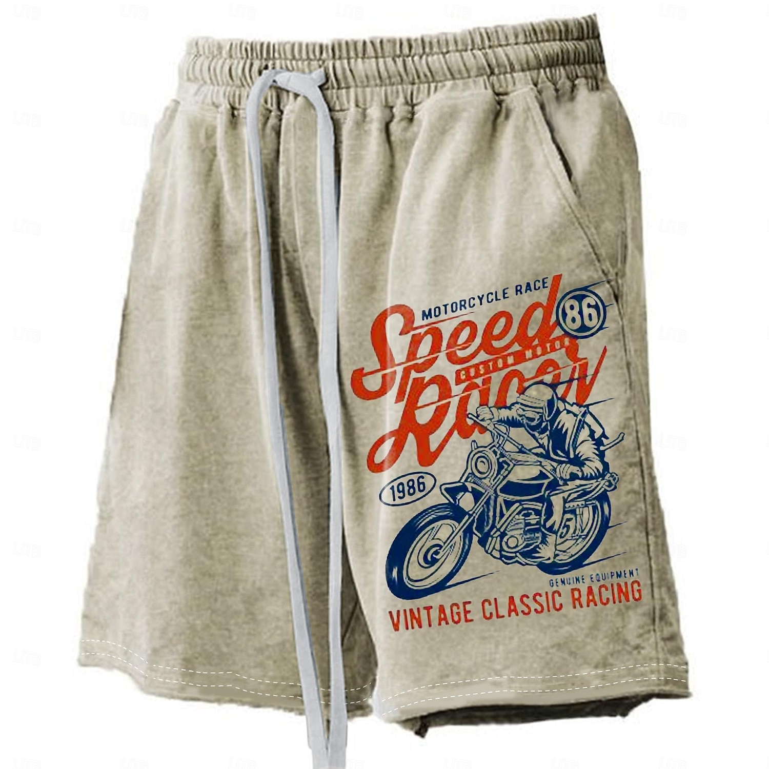 Men's Letter Printed Motorcycle Board Shorts Swim Shorts Swim Trunks Mid Waist Hawaiian Retro Vintage Casual Holiday Beach Drawstring with Mesh lining Elastic Waist Designer Clothing Apparel 2025 - $19.99 –P4