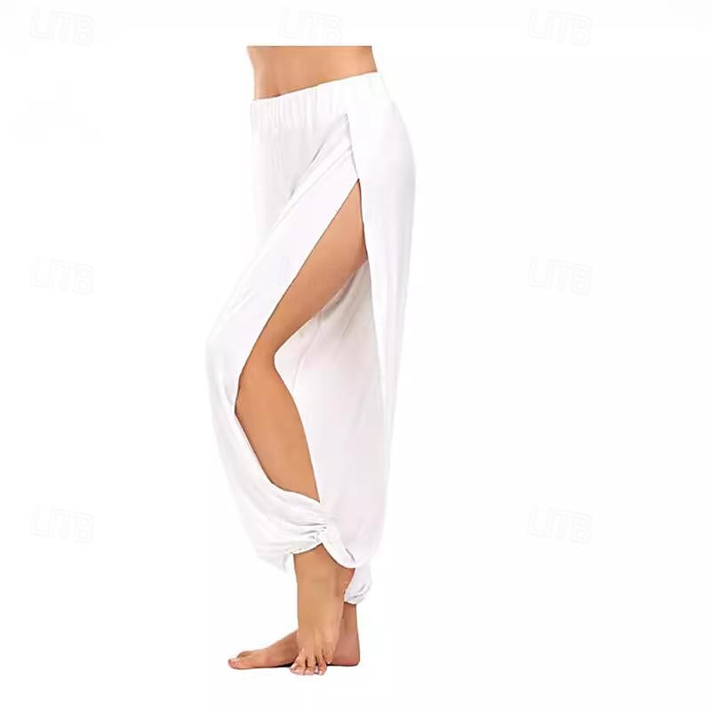 Women's EU / US Size Active Baggy Pants Harem Pants Hippie Buddha Pants Full Length High Waist Solid Colored Hole Moisture Wicking Soft Comfortable Sport Casual Daily anthracite Summer All Seasons 2025 - $17.99 –P5