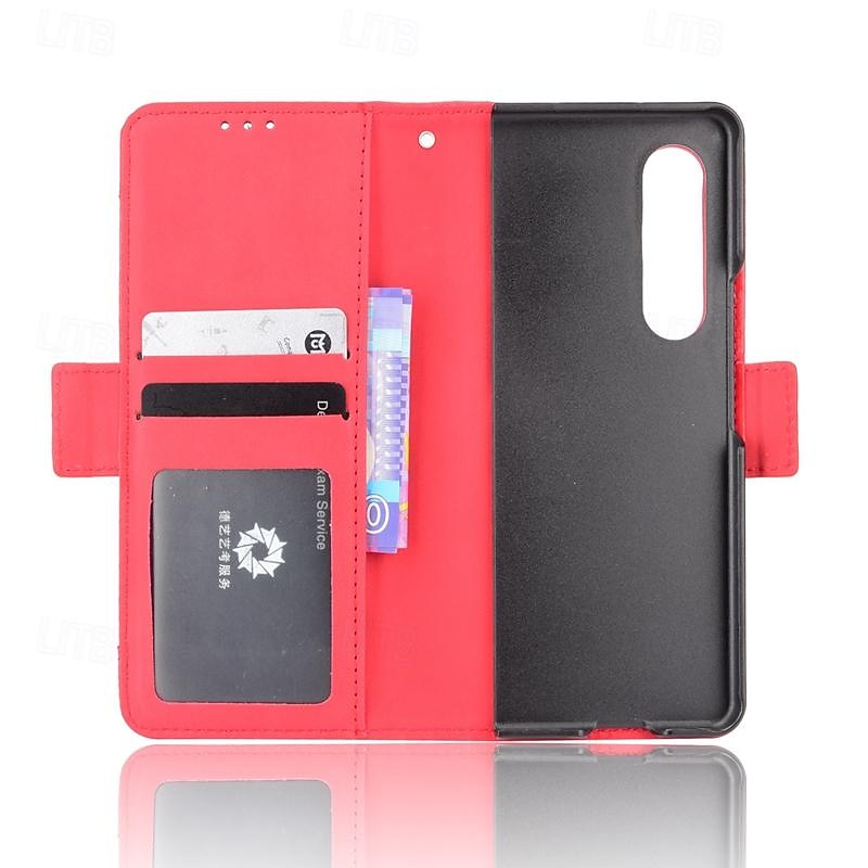 Phone Case For Samsung Galaxy Z Fold 5 Z Fold 4 Z Fold 3 Wallet Case Kickstand with Pen Slot Holder Card Slot Retro TPU PU Leather 2025 - $16.99 –P2