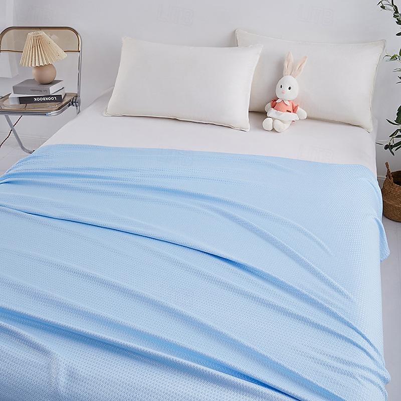 100% Bamboo Fiber Banket Washable Air-conditioned Towel Quilt Ice Silk Summer Cooling Quilt Children's Lunch Blanket 100% Viscose Derived from Bamboo 2025 - $23.99 –P6