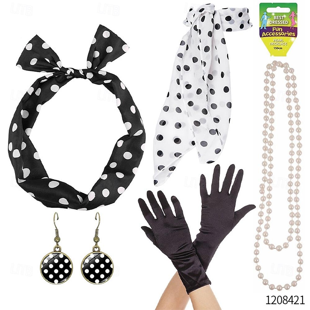 Vintage inspirované oblečení z 50. let Grease kloboukové šaty dámské kostýmy Vintage cosplay na rande večerní festival hedvábný šátek 2026 - $76.99 –P16