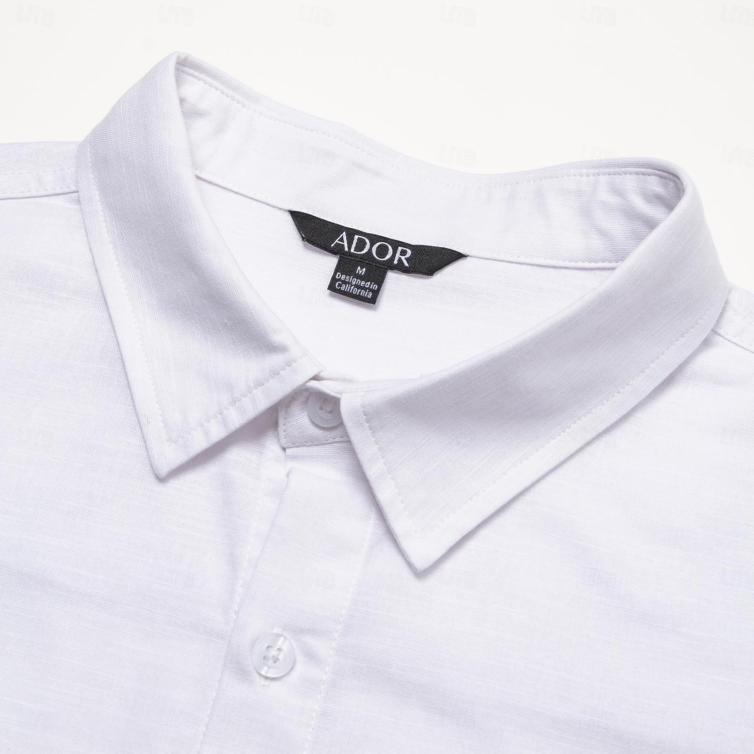 Per uomo Grafico Camicia Camicia di lino Camicia casual Manica Lunga Hawaiano Moda Casual Vacanza Quotidiano Camicia hawaiana Primavera & Autunno Bavero Stampato Bianco del 2025 a $17.99 –P7
