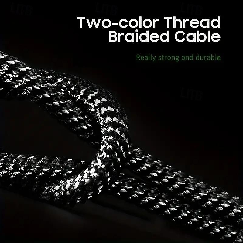 100W Zinc Alloy Snakehead Lamp Data Cable Is Suitable For Type-c Black Mamba Fast Charge Data Cable 5A 2025 - $12.99 –P10