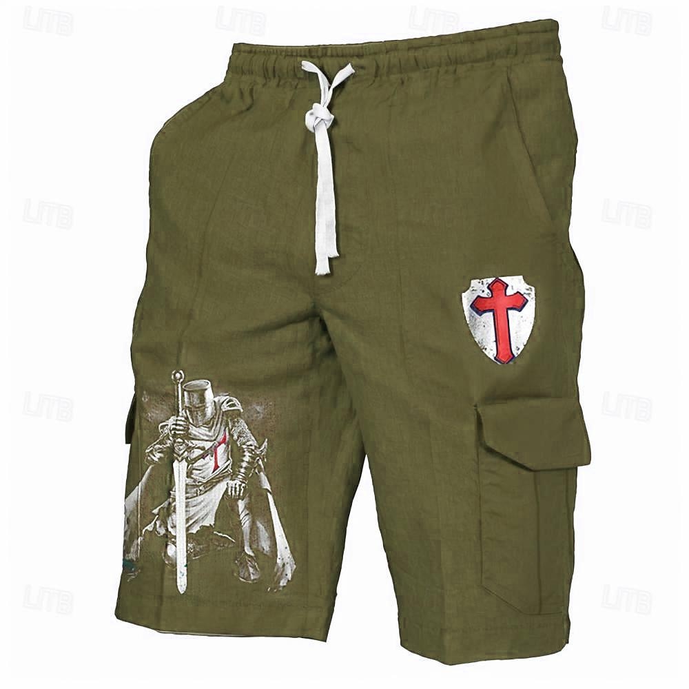 Bărbați Σταυρός Pantaloni Scurți Talie medie Vacanță Modă Șic Stradă În aer liber Casual Concediu Buzunare laterale Cordon Designer Îmbrăcăminte 2025 - $19.99 –P8