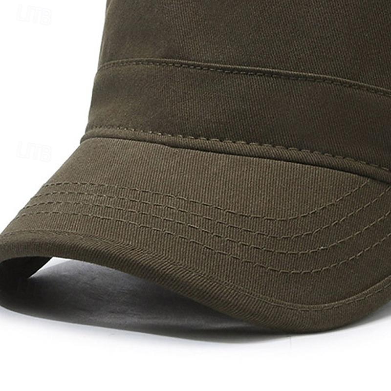 Férfi Uniszex Vadászsapka Baseball sapka Katonai sapka Kadét kalap Fekete Sötétkék Poliészter Szüret Divat Alkalmi Utca Napi Sima Állítható Légáteresztő 2025 - $8.99 –P7