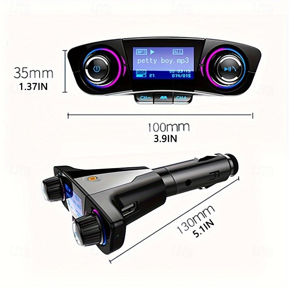 2025年 1 個の車用 MP3 プレーヤー、カードスロット付き、AUX ワイヤレス レシーバー、多機能車用 USB 音楽プレーヤー、ハンズフリー通話、電話充電器、車用ワイヤレス FM トランスミッター、車用アクセサリー、電話アクセサリー、ギフト  コレクション – $28.99 –P3