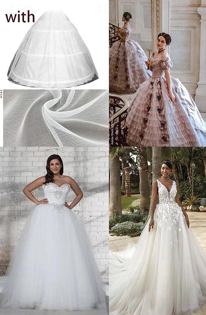 Elegante Rococó Vitoriano Anágua Sob saia Crinolina Princesa Noiva Casamento 3 aros Princesa Mulheres Real Dia Das Bruxas Baile de Máscaras Casamento Festa Carnaval de Veneza Adulto Anágua de 2025 por $26.99 –P3