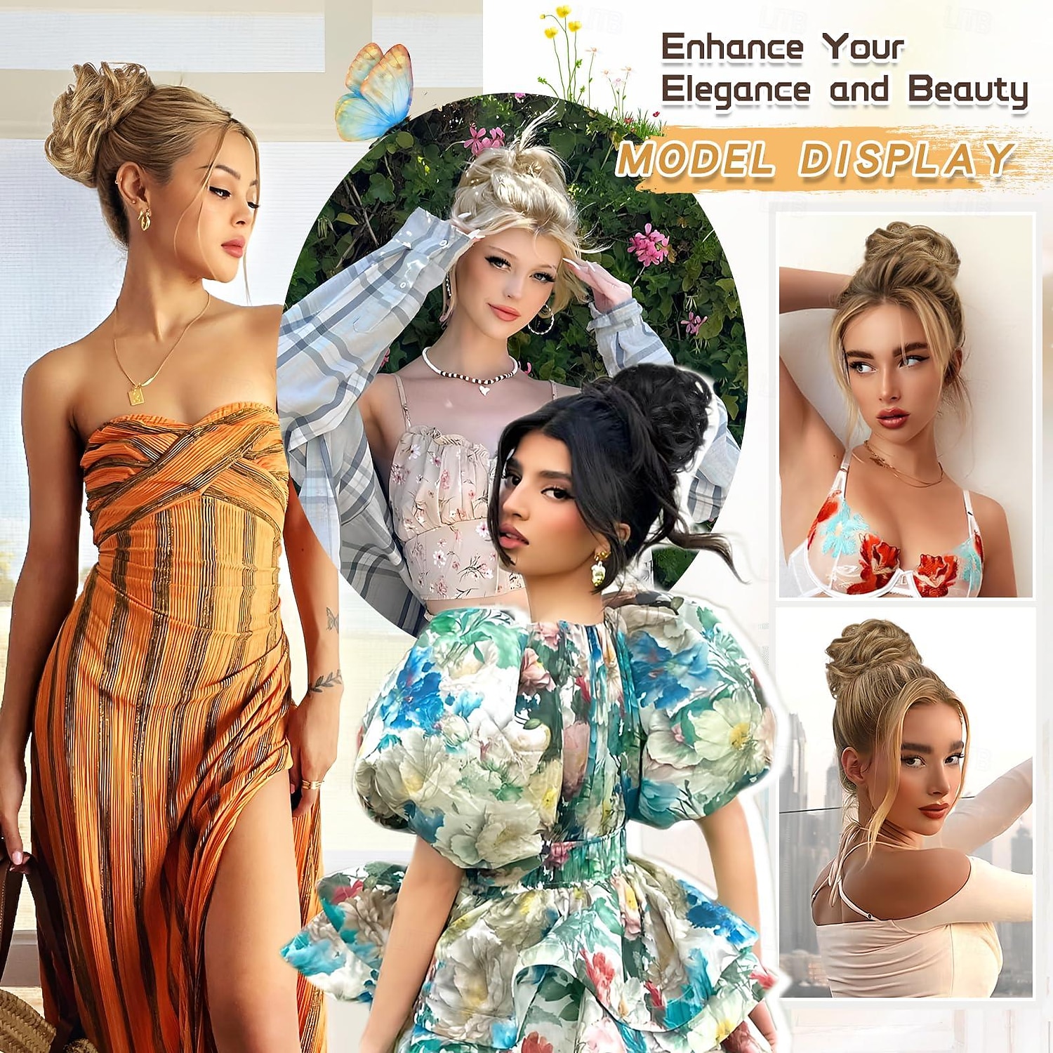 Messy Bun Hair Piece Wavy Curly Scrunchies with Fluffy Chignon Ponytail Hairpieces for Women and Girls' Updos 2026 - $7.99 –P8
