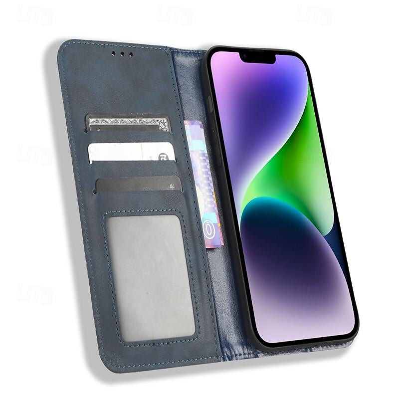 هاتف غطاء من أجل iPhone 16 15 14 Pro Max Plus iPhone 13 12 11 Pro Max Mini حافظة بطاقة المحفظة مغناطيس مسند الدراجة فتحة لبطاقة مكتب  /  الأعمال TPU جلد PU 2025 - $14.99 –P6