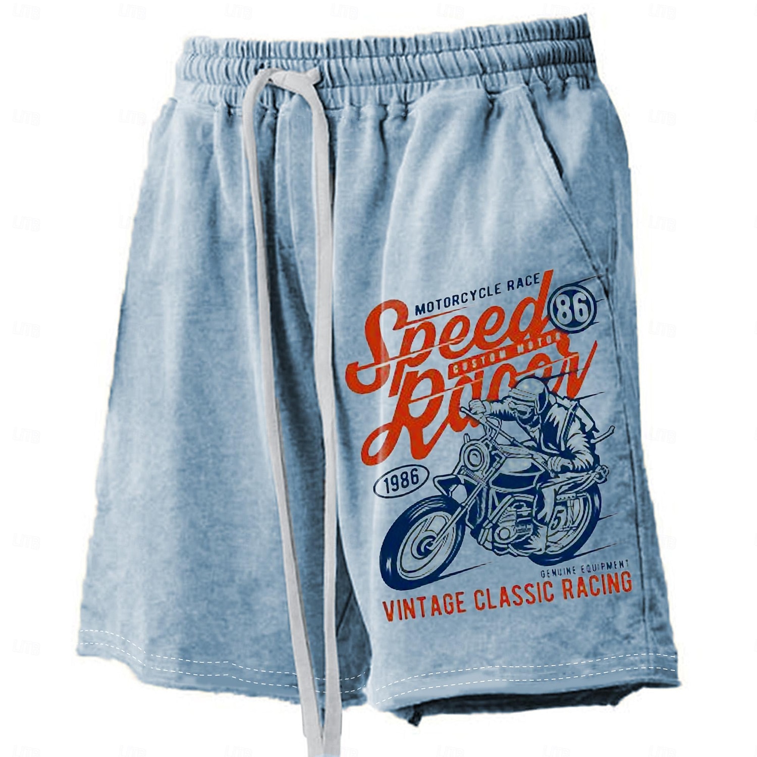 Men's Letter Printed Motorcycle Board Shorts Swim Shorts Swim Trunks Mid Waist Hawaiian Retro Vintage Casual Holiday Beach Drawstring with Mesh lining Elastic Waist Designer Clothing Apparel 2025 - $19.99 –P5
