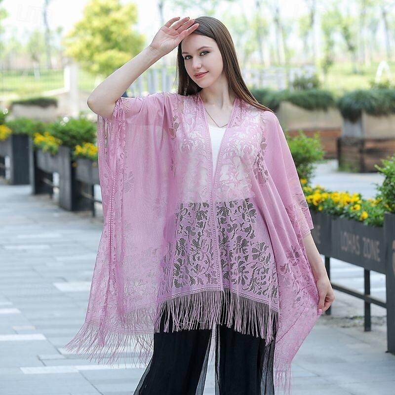 Shawls Women's Wrap Elegant Bridal Sleeveless Polyester Wedding Wraps With Pure Color For Party Spring & Summer 2025 - $17.99 –P7
