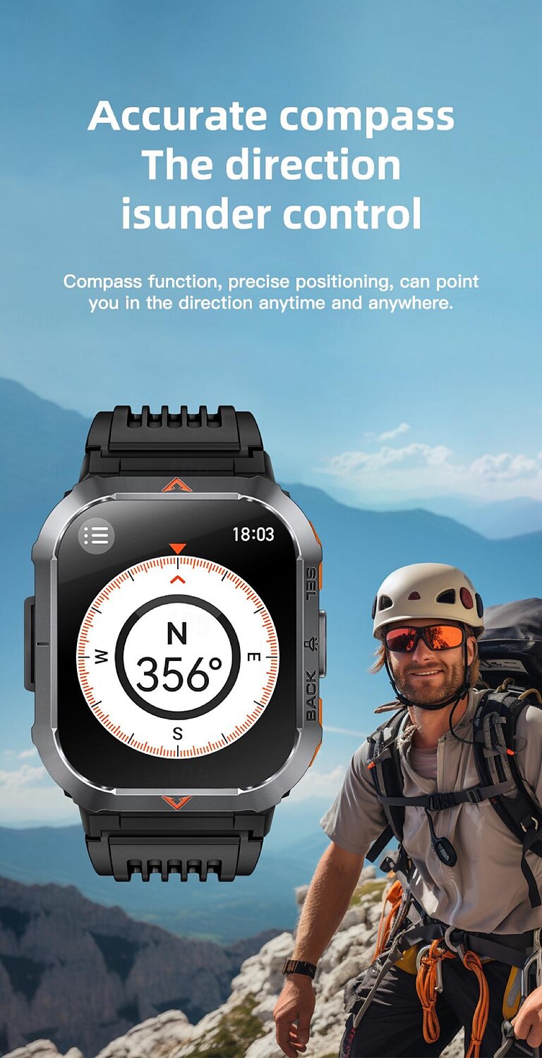 696 S50 Montre intelligente 2.02 pouce Smartwatch Montre Connectée Bluetooth ECG + PPG Podomètre Rappel d'Appel Compatible avec Android iOS Femme Hommes Mode Mains-Libres Rappel de Message IP 67 de 2025 ? $54.99 –P5