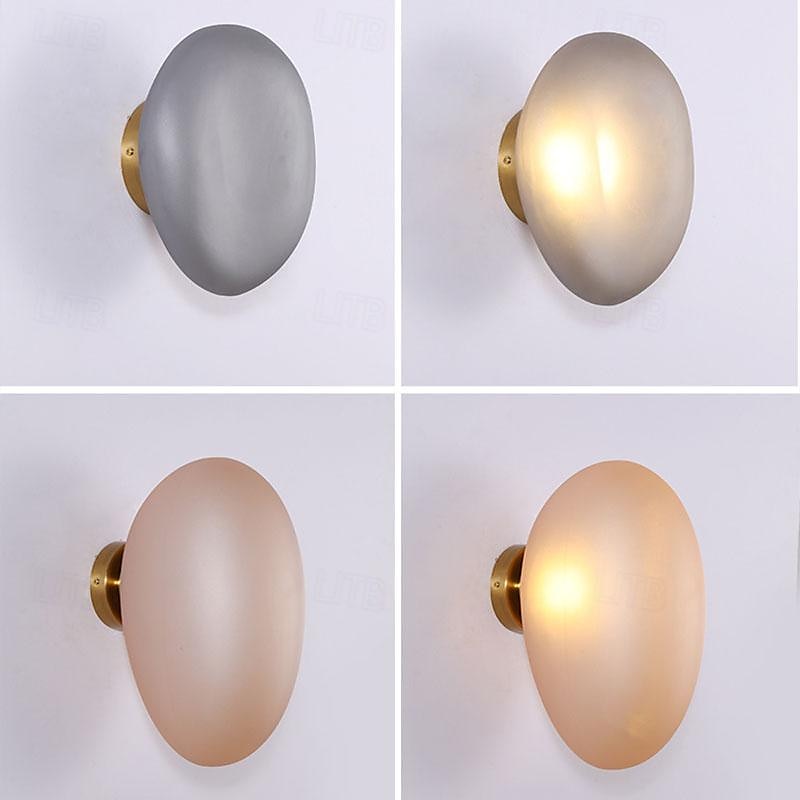 led nástěnné svítidla 7w severská nástěnná svítidla obývací pokoj designová lampa moderní sklo oblázkové nástěnné světlo dekorace ložnice osvětlení schodišťové světlo 85-265v 2025 - $124.99 –P12