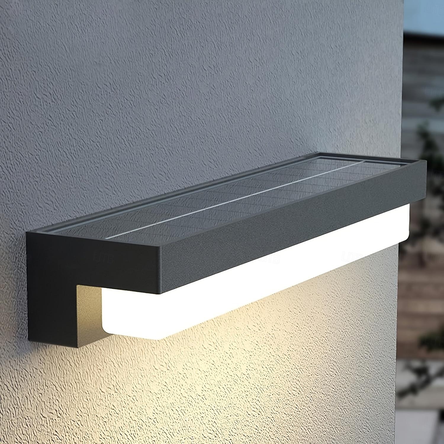 Zewnętrzna lampa ścienna zasilana energią słoneczną, lampa solarna od zmierzchu do świtu z 3 trybami oświetlenia, bezprzewodowa zewnętrzna lampa solarna na werandę, montowana na ścianie lampa ogrodowa na patio 2025 - $55.99 –P4