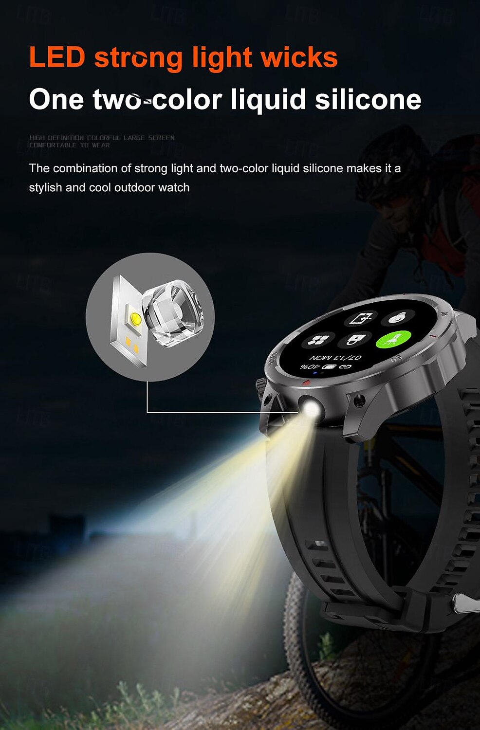 696 DK68 Smart Watch Fitness Tracker ECG PPG Bluetooth Call Reminder Android iOS IP67 47mm 1.53 2025 - $58.99 –P10