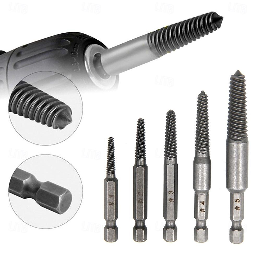 Set di estrattori di viti da 11 pezzi e set di estrattori di viti con supporto universale per punte da trapano, set di punte da trapano metriche, set di estrattori per punte da trapano inverse per la rimozione di viti, bulloni e prigionieri rotti del 2025 a $22.99 –P5