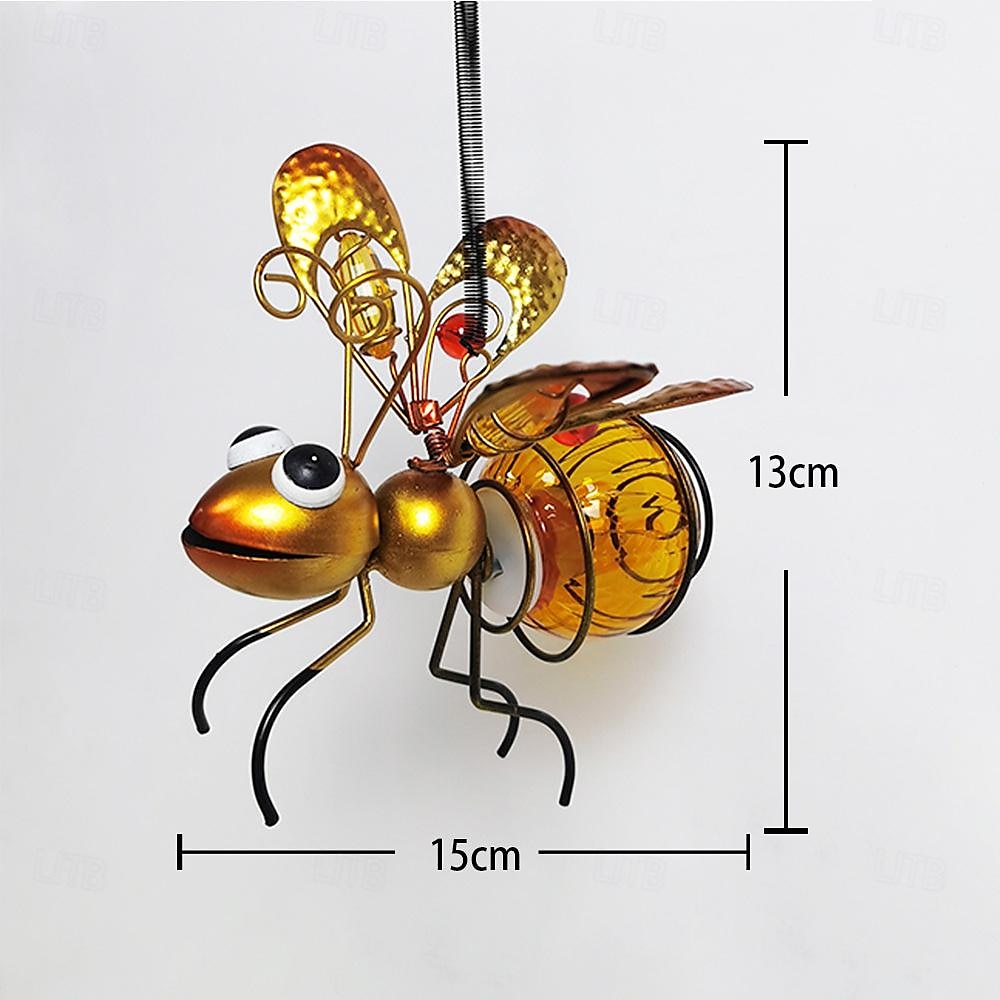 Led leuchtende Simulation Insekten Eisenornamente kreative bemalte Handarbeitsanhänger mit langen Flügeln Ameisen Schmetterlinge Home Hof Garten Dekoration Anhänger 1St 2025 - $15.49 –P2
