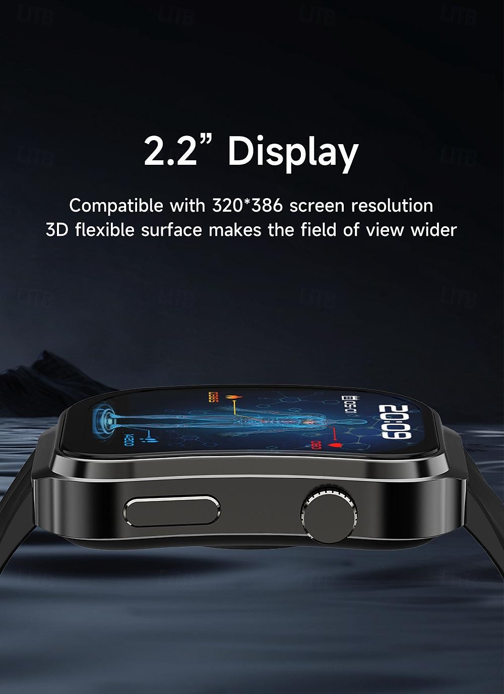 696 U13 Умные часы 2.2 дюймовый Смарт Часы Bluetooth ЭКГ + PPG Педометр Напоминание о звонке Совместим с Android iOS Женский Мужчины Хендс-фри звонки Напоминание о сообщении IP 67 46 2025 - $42.99 –P3