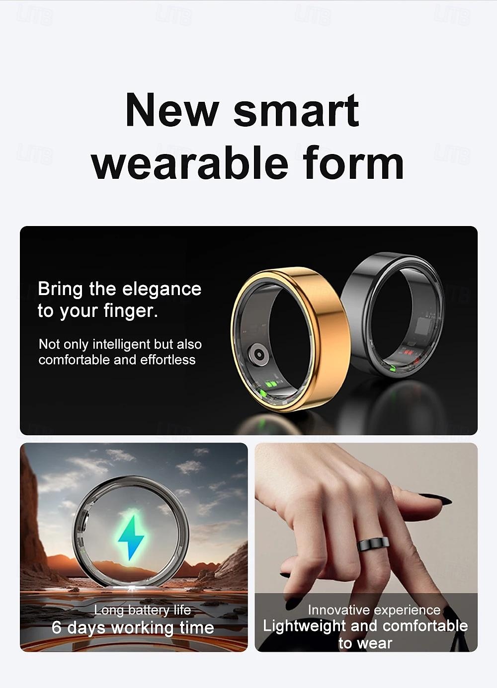 NEW R02 Smart Ring Multifunctional Step Health Tracker Heart Rate Blood Oxygen Monitor Waterproof Men Women Sleep Fitness Valentine's Day Gift 2026 - $41.99 –P9