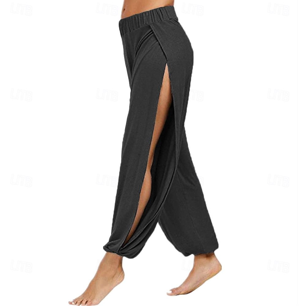 Women's EU / US Size Active Baggy Pants Harem Pants Hippie Buddha Pants Full Length High Waist Solid Colored Hole Moisture Wicking Soft Comfortable Sport Casual Daily anthracite Summer All Seasons 2025 - $17.99 –P1
