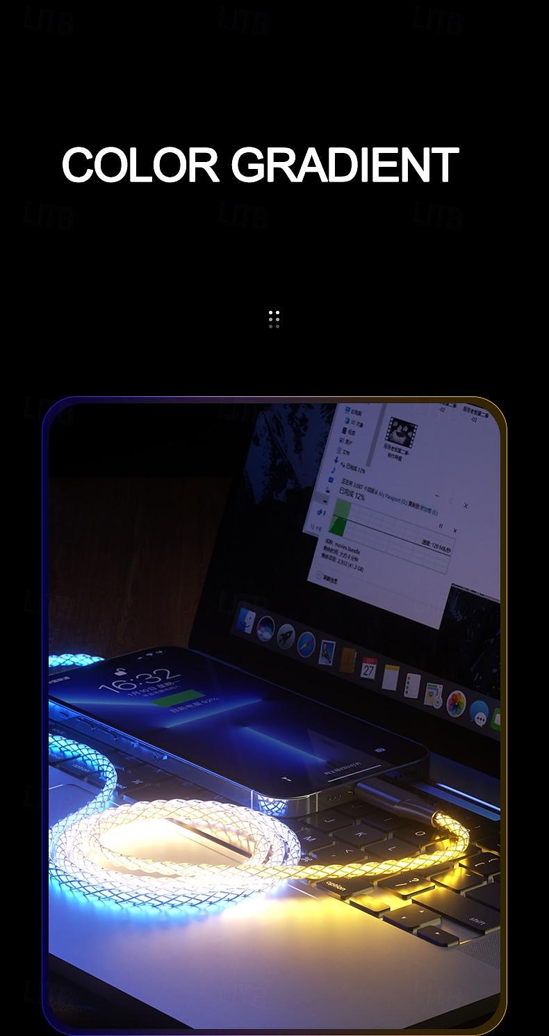 Καλώδιο πολλαπλής φόρτισης 66W 3,9 πόδια USB A σε USB C USB C σε USB C 2.1 A Καλώδιο φόρτισης Γρήγορη φόρτιση Υψηλή μεταφορά δεδομένων Νάιλον πλεγμένο 3 σε 1 Απαλό Για iPad Samsung Xiaomi 2025 - $12.99 –P5