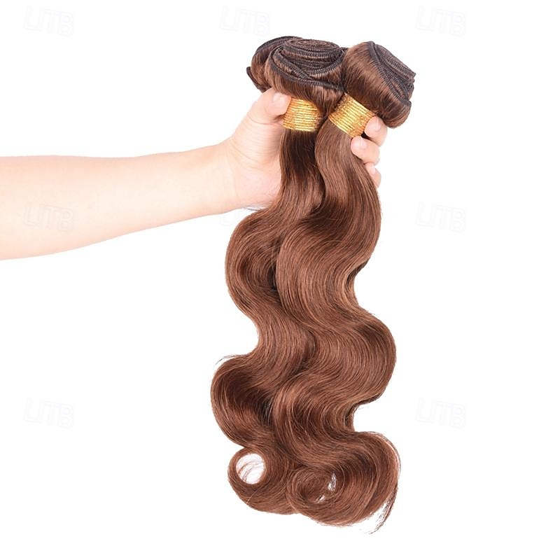 10-24 tuuman suklaanruskeat #4 body wave -niput brasilialaisen väriset hiukset nippu hiustenpidennykset hiukset kudotut luonnolliset raa'at hiukset 2025 - $120.99 –P7