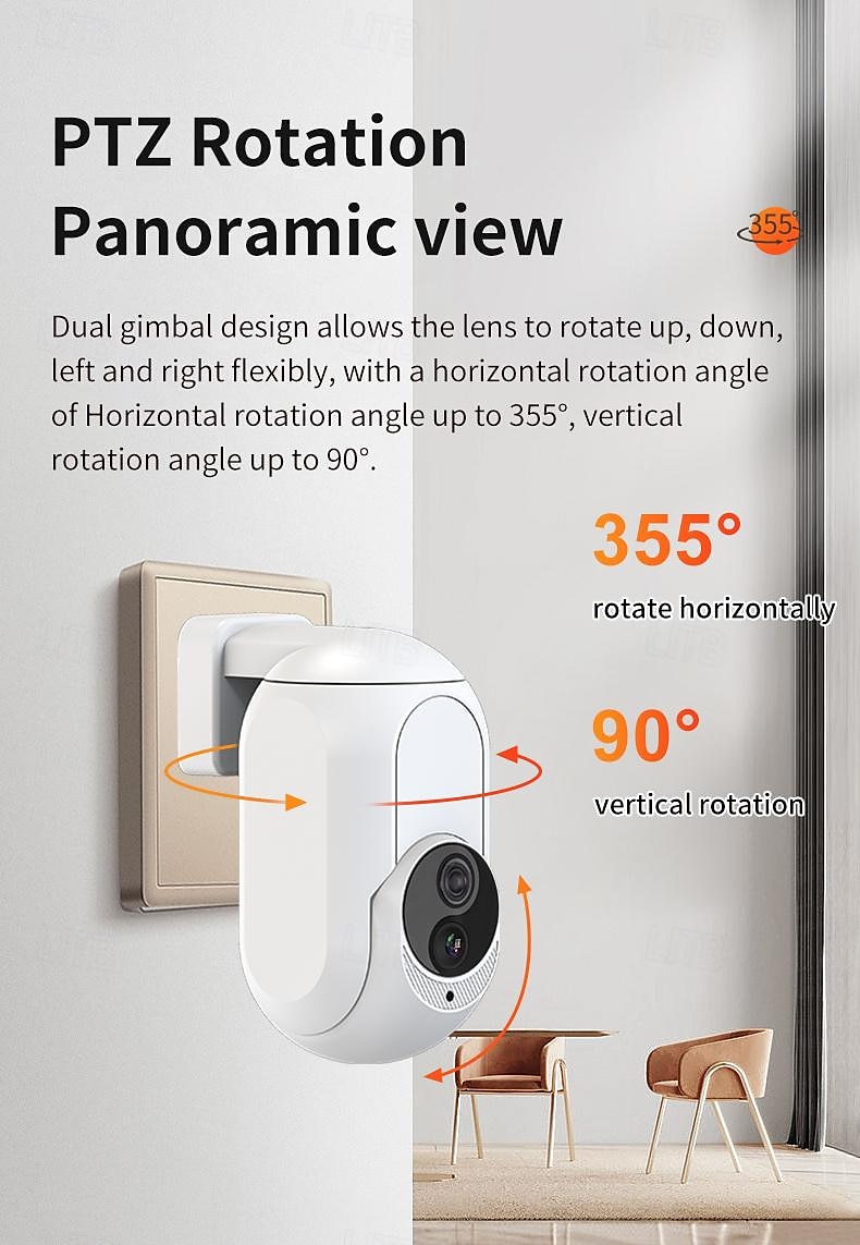 Wall Plug In Camera Wifi 360 1080P Mini Surveillance Home Security Protection Night Vision LED Lamp Light IP Cameras 2025 - $62.99 –P7