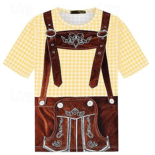 Tricou lederhosen Petrecere Casual Tricou Grafică pentru Bărbați Adulți Imprimare 3D pentru Carnaval Bere Oktoberfest Vacanță Petrecere 2026 - $20.99 –P13