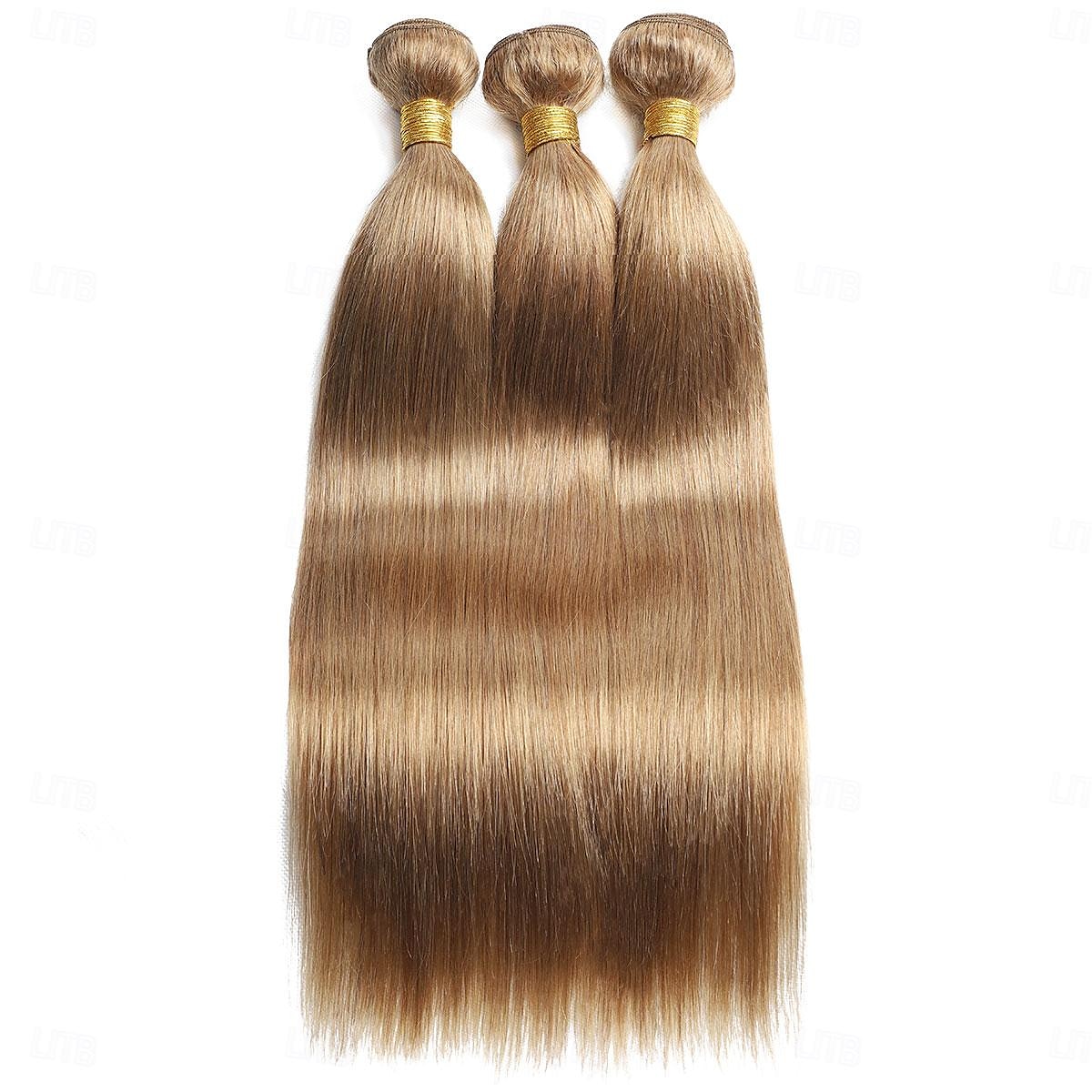 capelli brasiliani capelli umani 27# colore capelli castano chiaro 3 pacchi capelli lisci estensioni capelli umani del 2025 a $177.99 –P1