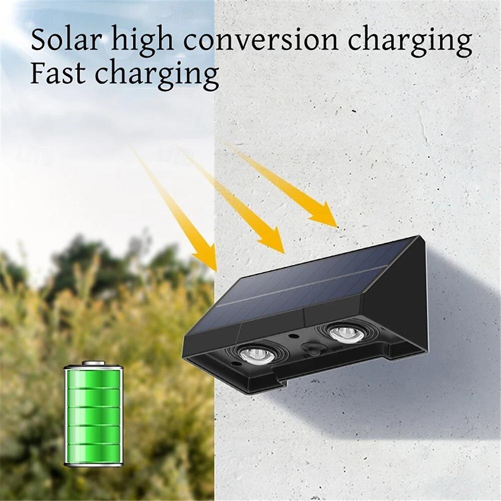 Modern Minimalist Solar Wall Washing Light, Sloar Step Stair Light Waterproof Courtyard Deck Light Garden Exterior Wall Outdoor Decor Solar Fence Lamp Garden courtyard lighting 1PC 2026 - $19.49 –P10