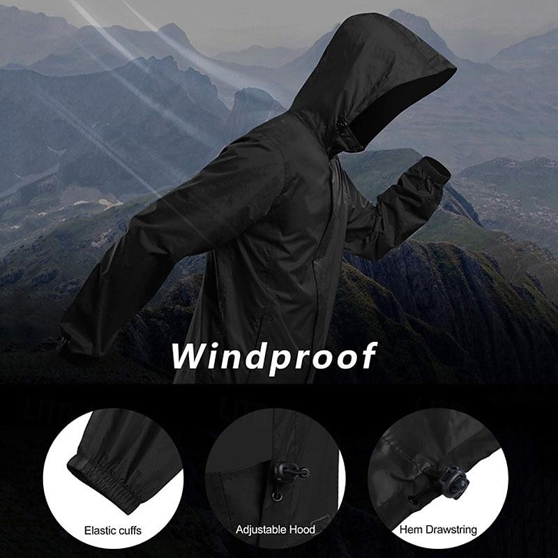 Муж. Куртка для туризма и прогулок Дождевая куртка для туризма и прогулок Дождевик Весна Осень на открытом воздухе Пэчворк Водонепроницаемость Быстровысыхающий Дышащий Жакет Односторонняя 2026 - $36.99 –P11