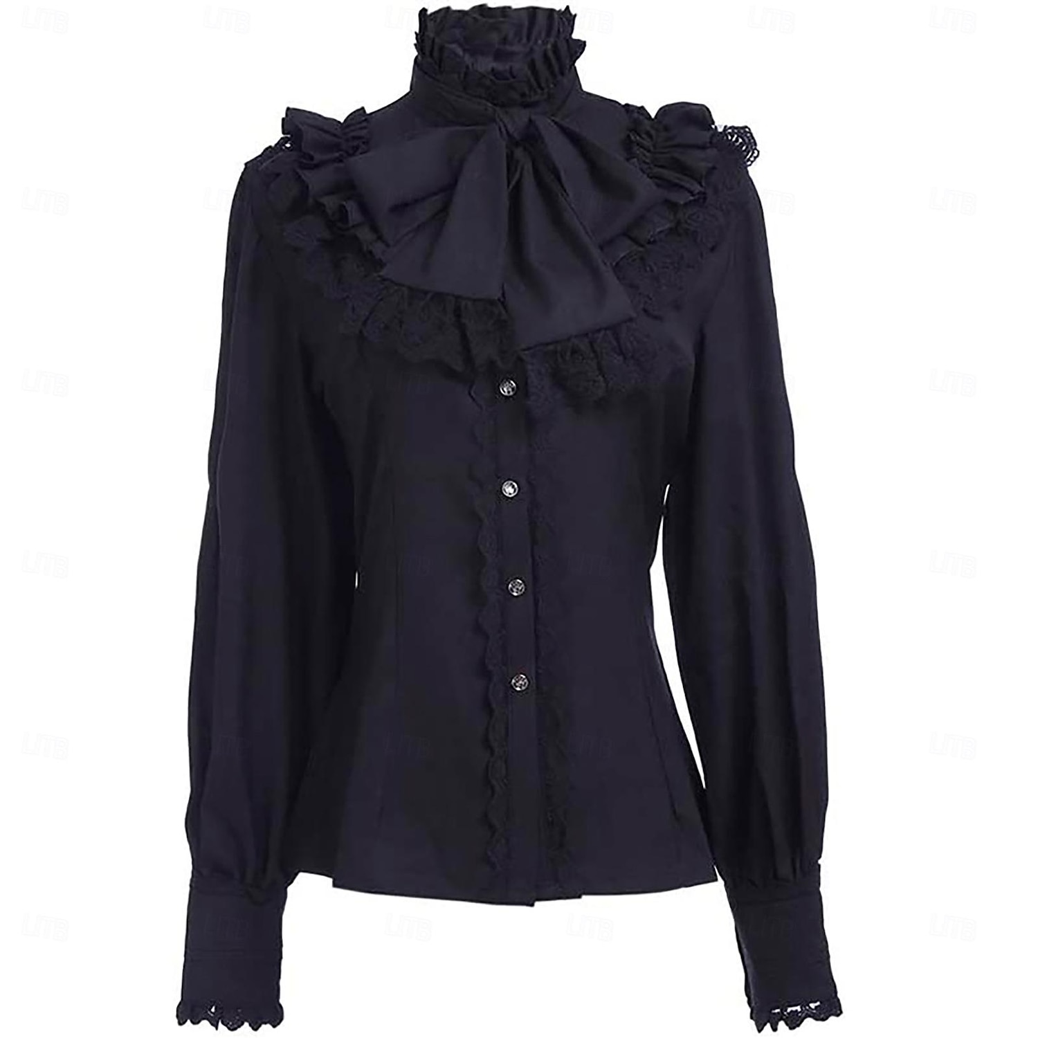 Retro Vintage Mittelalterlich Renaissance Bluse / Hemd Pirat Prinzessin Einfarbig Damen Seeräuber königlich Steampunk Halloween Karneval Maskerade Alltagstauglich Erwachsene Hemd 2025 - $39.99 –P2